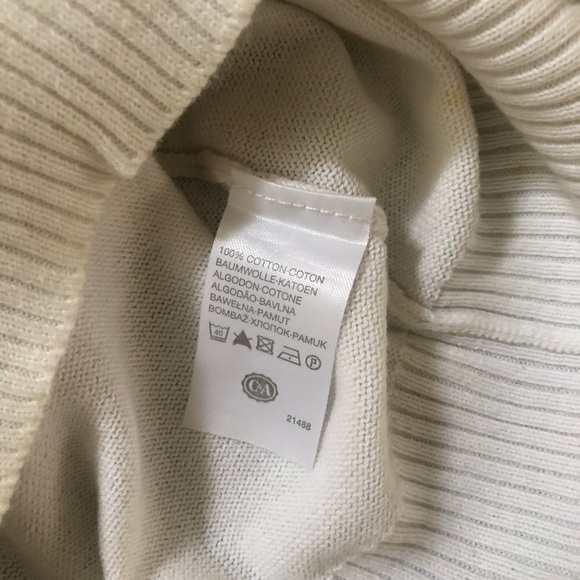 White knit vest with pink & coral geometric pattern - Picture 7 of 7